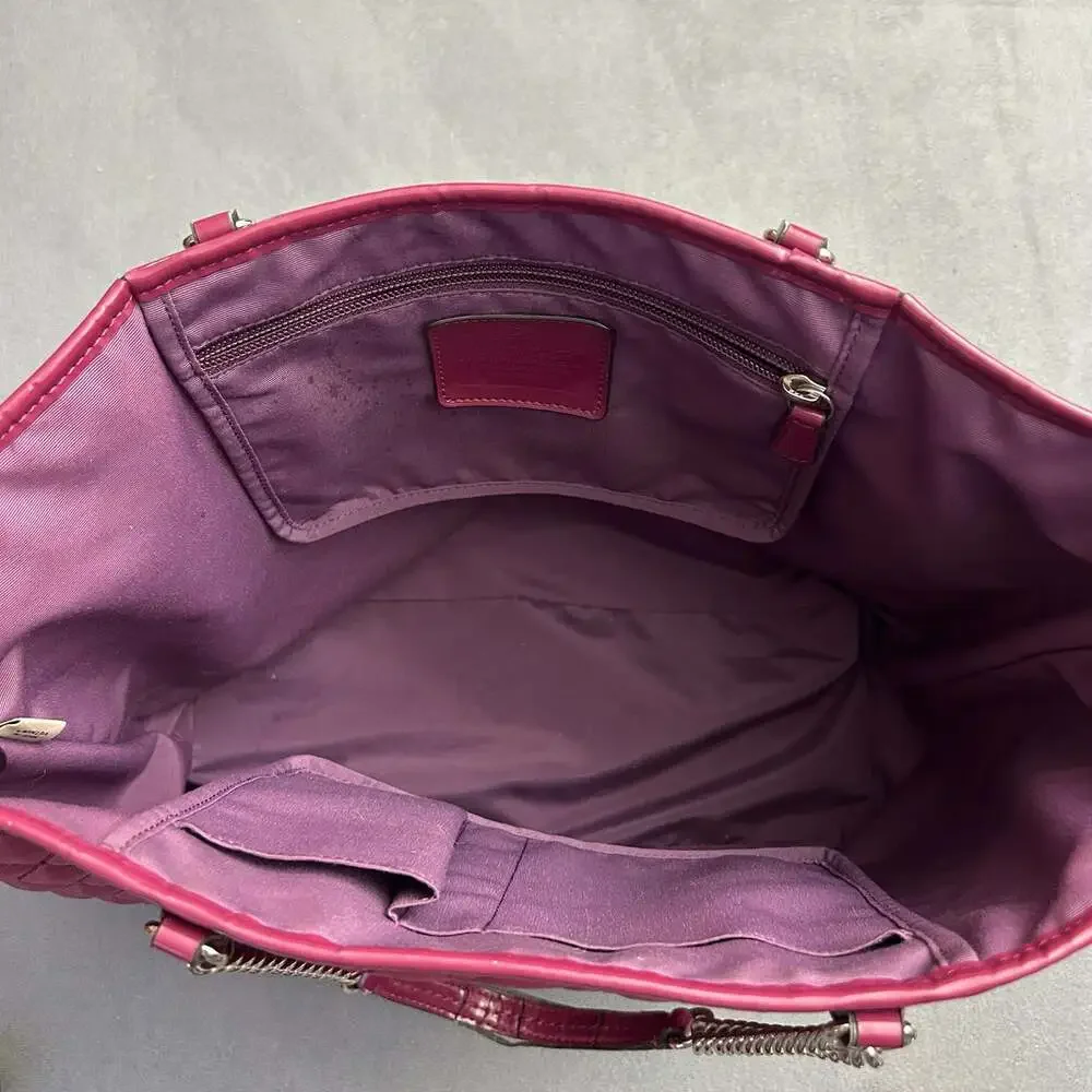 Coach purple quilted